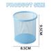 Hollow mesh pen holder Metal pen holder Desktop office/home student pen holder Light blue