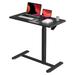 Drevy Mobile Standing Desk Pneumatic Adjustable Rolling Desk(31.5 Inches) Portable Laptop Desk with Wheels Overbed Bedside Table Laptop Table for Couch Home Office Black