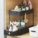 Wisdom Star 2 Tier Under Sink Organizers and Storage Bathroom Organizer Under Sink Pull Out Cabinet Organizer for Kitchen Bathroom Sink Storage Black