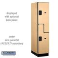 Salsbury Industries 18 in. Wide Double Tier S Style Designer Wood Locker Maple - 1 x 6 ft.x 24 in.