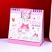 2024 Kawaii HelloKittys Mini Desk Calendar Anime Office School Supplies Calendar Table Calendar Daily Weekly Scheduler Planner