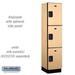 Salsbury Industries 18 in. Wide Triple Tier Designer Wood Locker Maple - 1 x 6 ft. x 18 in.