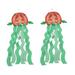 2 Pcs Pumpkin Windshield Banner Halloween Party Decor Decorations Supply Flags Sock Hair Dryer Polyester