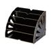 simhoa Desk File Organizer File Holder Brochures File Rack Dividers File Frame Office Supplies Notebook Storage Rack for black