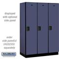 Salsbury Industries 18 in. Wide Single Tier Designer Wood Locker Blue - 3 x 6 ft. x 21 in.