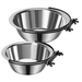 Dog Bowls Dog Bowl for Crate 2 Pack Pet Food Water Bowl Dog Bowls for Cage Hanging Non-Spill Feeder Bowls