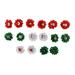 16pcs Christmas Dog Hair Bands Dog Hair Flowers with Rubber Bands for Wedding Birthday Party Celebration Festival