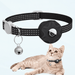 Airtag Cat Collar New Integrated Apple Air Tag Cat Collar Reflective Cat Collar with AirTag Holder and Bell Cat Collar for Girls Boys Cats Kittens and Puppies (Black) 9in-13in