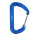 Quick Buckle D Shape Palm Size 12KN Climbing Carabiner Climbing Equipment Accessory for Rock Climbing Blue