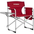 RUO Portable Lightweight Folding Camping Director Chair with Side Table Oversized Camp Chair Aluminum Fold Up Chair Outdoor Chairs for Picnic Sports BBQ Fishing Heavy Duty Holds up to 300lbs