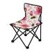 Pink Rose Flowers with Gold Portable Camping Chair Outdoor Folding Beach Chair Fishing Chair Lawn Chair with Carry Bag Support to 220LBS