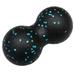EPP Muscle Relaxation Dual Ball Peanut Massage Ball Yoga Fitness Lacrosse Ball for Home Office (Black Blue)