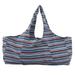 Fitness Yoga Mat Bag Large Capacity Ethnic Style Canvas Yoga Package Clothing Handbag for Outdoor Travel Blue