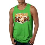 Txeol Mens Plus Size Tank Tops Novelty 3D Graphic Tank Tops for Men Baseball Print Summer Workout T-Shirts Summer Dry Fit Gym Sleeveless Shirt Vest Yellow XXL