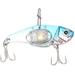 Underwater LED Light Metal Hard Lure 3D Fish Fishing Artificial Bait Treble Hook(blue)