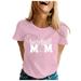 Women T-Shirts Sexy Women Fashion Baseball Mom Printed Round Neck Short Sleeve T Shirt Top Holiday Vacation Tshirts For Woman Mothers Day