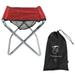 Outdoor Portable Folding Stool Aluminium Alloy Train Painting Camping Folding Stool Plus Size Red