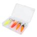 5pcs Winter Ice Fishing Treble Hook High Carbon Steel Foam Floating Jigging Fishing Hooks with BoxBox