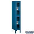 Salsbury S-62155BL-U 1 x 5 x 15 in. Double Tier See Through Metal Locker Blue - Unassembled