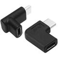 USB C Angle Adapter [2 Pack] 90 Degree USB C Type C Male to Female Adapter Right Left Up Down Ang USB-C USB