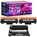 Compatible TN-760 Toner Cartridge and DR730 Drum Unit Replacement for Brother TN760 DR-730