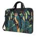 ZICANCN Laptop Case 13 inch Green Forest Standing Owl Work Shoulder Messenger Business Bag for Women and Men