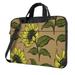 ZICANCN Laptop Case 13 inch Yellow Sunflower Floral Art Work Shoulder Messenger Business Bag for Women and Men