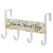 Lingouzi Over Door Hanger With 4 Hooks Metal Over The Door Towel Hook Bedroom Overdoor Organizers Hanging Storage Rack For Home