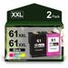 61XL Ink Cartridge Combo Pack Replacement for HP 61 Ink 61XXL High Yield Use with Envy 4500 4501 4502 5530 Officejet