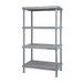 Quantum Storage Systems QP215462SS-4 Millenia Shelving Unit 54 W x 21 D x 62 H 2000 lbs Capacity Polypropylene/ABS Gray NSF