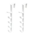 2Pcs Over The Door Hook Fitting Two Sized Doors Punch Free Door Hangers and Over The Door Hooks for Hanging Clothes Towels Coats and More