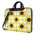 ZICANCN Laptop Case 15.6 inch Sunflowers Yellow Leopard Print Work Shoulder Messenger Business Bag for Women and Men