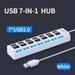 USB Hub 2.0 Splitter Multi Hub USB 2.0 Adapter USB Several Ports Power Adapter With Switch Laptop Accessories For PC