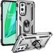 Grade Drop Impact for Oneplus 9 Pro Case Oneplus 9 Pro 5G Case 360 Metal Rotating Ring Kickstand Holder Armor Heavy Duty Shockproof Case for Oneplus 9 Pro Phone Case (Silver)