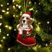 Dog Socks Christmas Tree Decoration New Car Acrylic Flat Decoration Cute Pendant Beads Curtain Stained Glass Birds Window Hangings Dough Bowl Filler Easter Vintage Chandelier Chicken Christmas