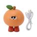 Fruit Silicone Nightlight USB Type C 500mAh 3 Level Brightness Tap Button Switch Cute Silicone Nightlight for Bedroom Orange