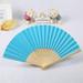 Solid Fan Folding Folding Party Wedding Hand Dance Held Silk Pattern Color Tools & Home Improvement Light Paper Fans Decorations Party for Women Birthday Garland for Men Paper Flower Garland Curtain