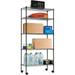 Wire Shelving Unit Heavy Duty Storage Rack Metal Shelf Garage Organizer Wire Rack with Casters (Black 14 D x 30 W x 60 H)