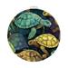 Sea Turtle Circular Night Light - 2 Pack Induction Light ABS LED Wall Light