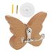 Wooden Butterfly Wall Hook Wood Wall Mounted Hanger for Coat Clothes Hat Towel