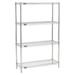 Jaxnfuro 12 x 36 x 54 4 Tier Adjustable Wire Shelving Unit NSF Listed Storage Rack Chrome Finish leveling feet