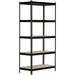 LLBIULife King\u2019s Rack 5 Layer Black Steel Rack Boltless Shelving Unit Tier Layer Height Adjustable Organizer (34 W x 14 D x 72 H)