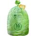 55 Gallon Compostable Trash Bags Flat-Top Heavy Duty Extra Thick 1.57 Mil 208.2 Liter 12 Bags Large Lawn And Yard Waste Bag D6400 US BPI And OK Compost Home Certified
