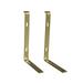 Foster Metal Shelf Bracket Wall Mounted Shelving Brackets for Rustic Decors Set of 2 (Gold)