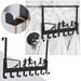 Beppter Hooks 1X Hook Rack Set Over The Door Hook Hanger Metal Over The Door Decorative Organizer Rack With 8 Hooks for Hanging Towel Coat Clothes Hat Bag Behind Back Of Door