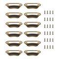 Uxcell 12pcs Brushed Cup Handles with Screw for Drawer Dresser Cupboard Bronze