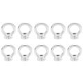 10PCS M6 Lifting Eye Bolts Nuts Stainless Steel Fastener Fittings for Cable Rope Supplies
