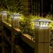 Led Bulbs In Clearance Solar Pillar Light Coffee Color Pillar Light Outdoor Decorative Fence Light Garden Pillar Light Wall Light Solar Garden Lights