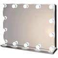 Hollywood Lighted Vanity Makeup Mirror with Bright LED Lights Light-up Frameless Dressing Table Cosmetic Mirror with 14 Dimmable Bulbs Multiple Color Modes Table-Top or Wall Mount Large