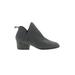 Eileen Fisher Ankle Boots: Slip On Chunky Heel Casual Black Print Shoes - Women's Size 10 - Almond Toe